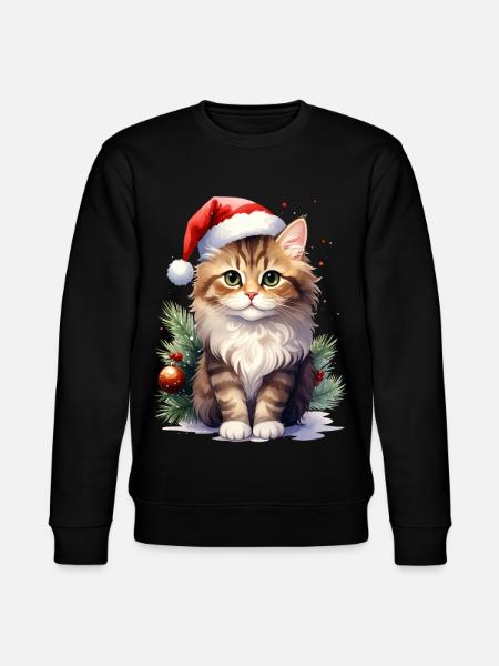 Chat comme Père Noël à Noël - Sweat bio CHANGER Stanley/Stella Unisexe - noir