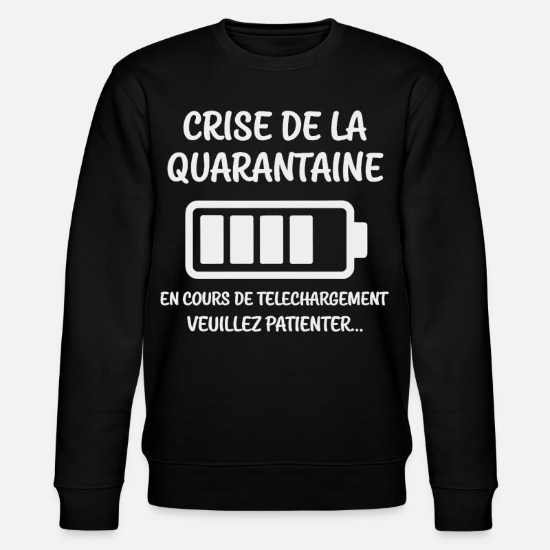 Anhaltende Midlife-Crisis - Stanley/Stella Unisex Bio-Sweatshirt CHANGER  - Schwarz