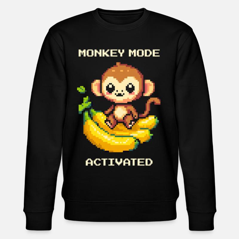 Mode Singe activé | Singe, Banane, Mignon - Sweat bio CHANGER Stanley/Stella Unisexe - noir