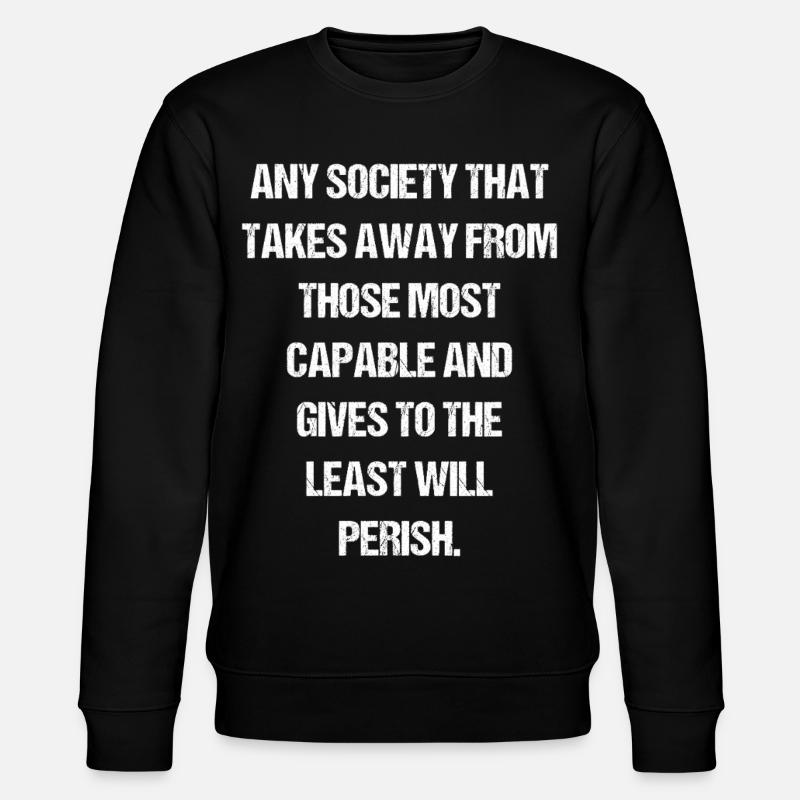 toute société qui prive ces - Sweat bio CHANGER Stanley/Stella Unisexe - noir