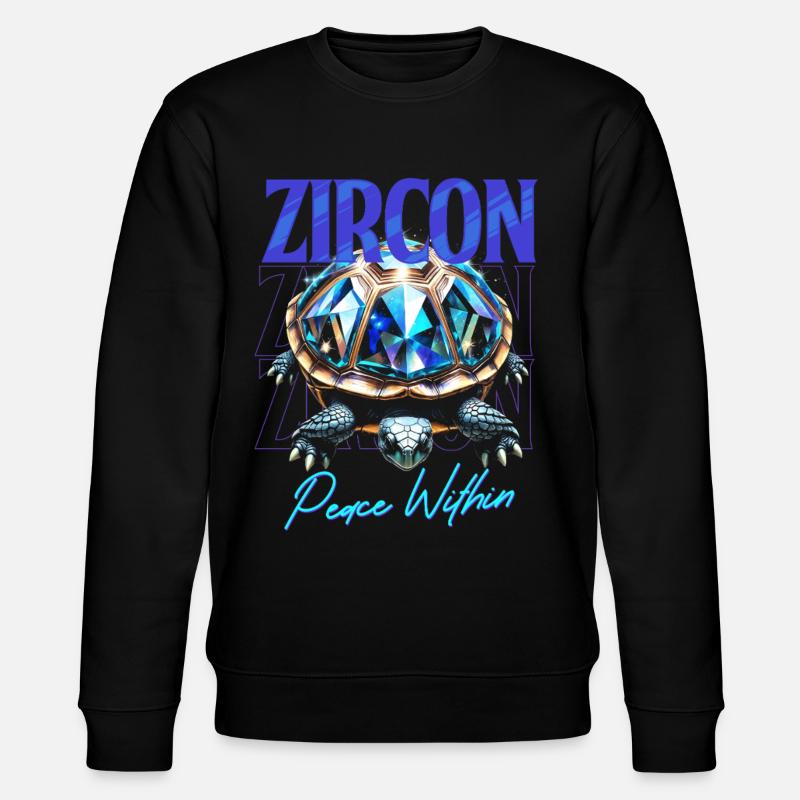 Geburtsstein Zirkon Dezember - Stanley/Stella Unisex Bio-Sweatshirt CHANGER  - Schwarz