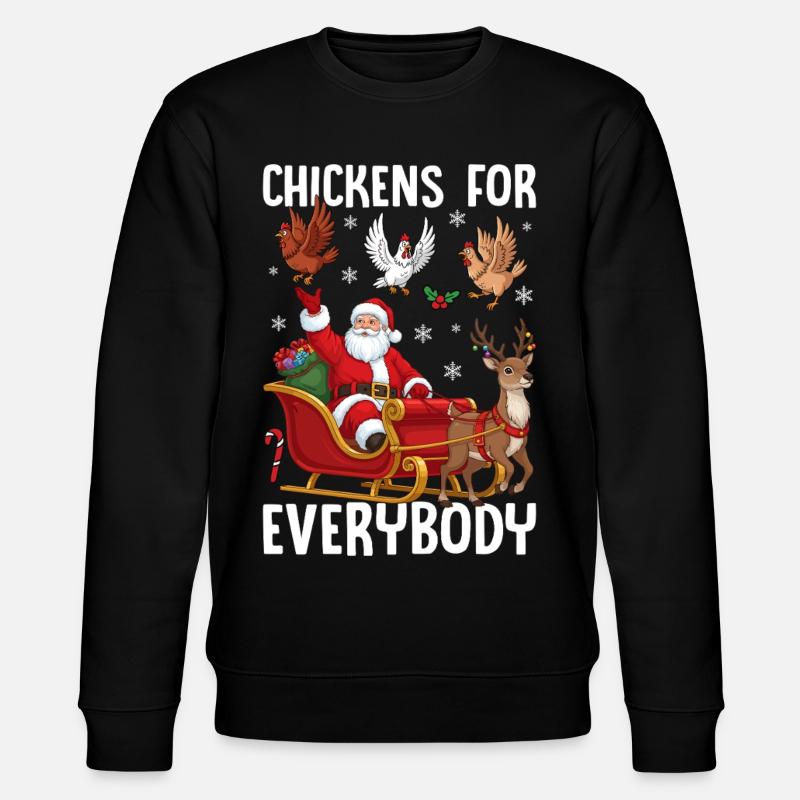 Chickens for Everybody - Stanley/Stella Unisex Bio-Sweatshirt CHANGER  - Schwarz