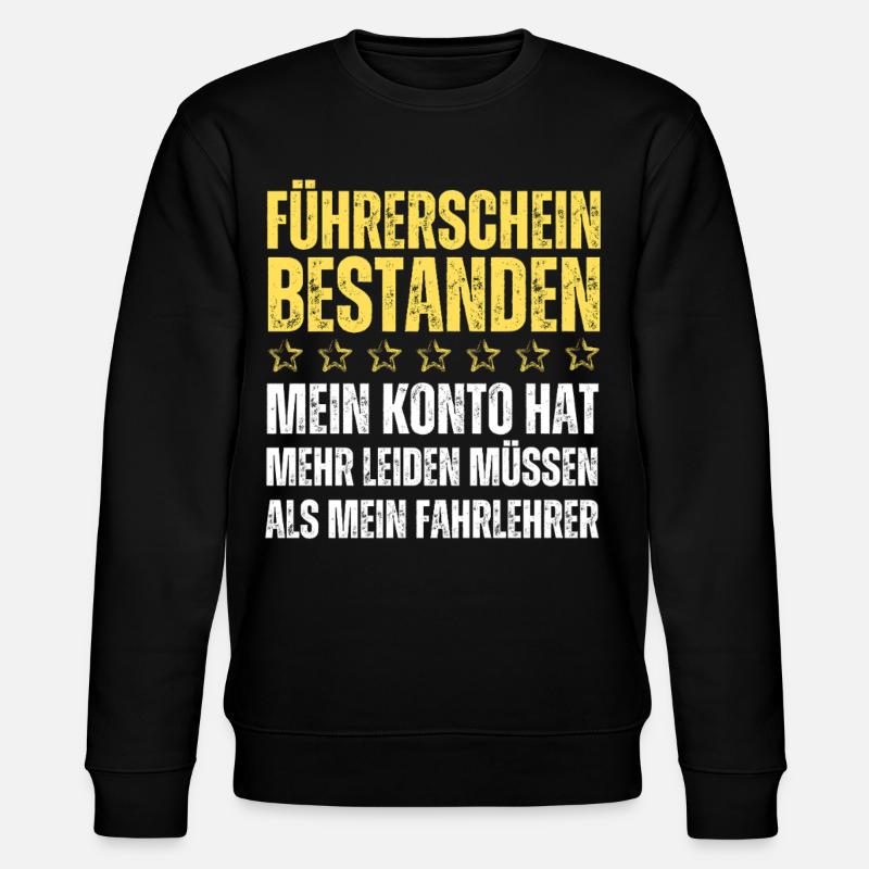 Führerschein Bestanden  - Stanley/Stella Unisex Bio-Sweatshirt CHANGER  - Schwarz