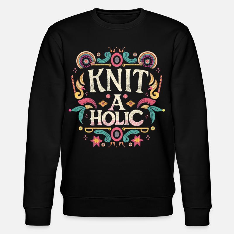 Knit-aholic - Stanley/Stella Unisex Bio-Sweatshirt CHANGER  - Schwarz