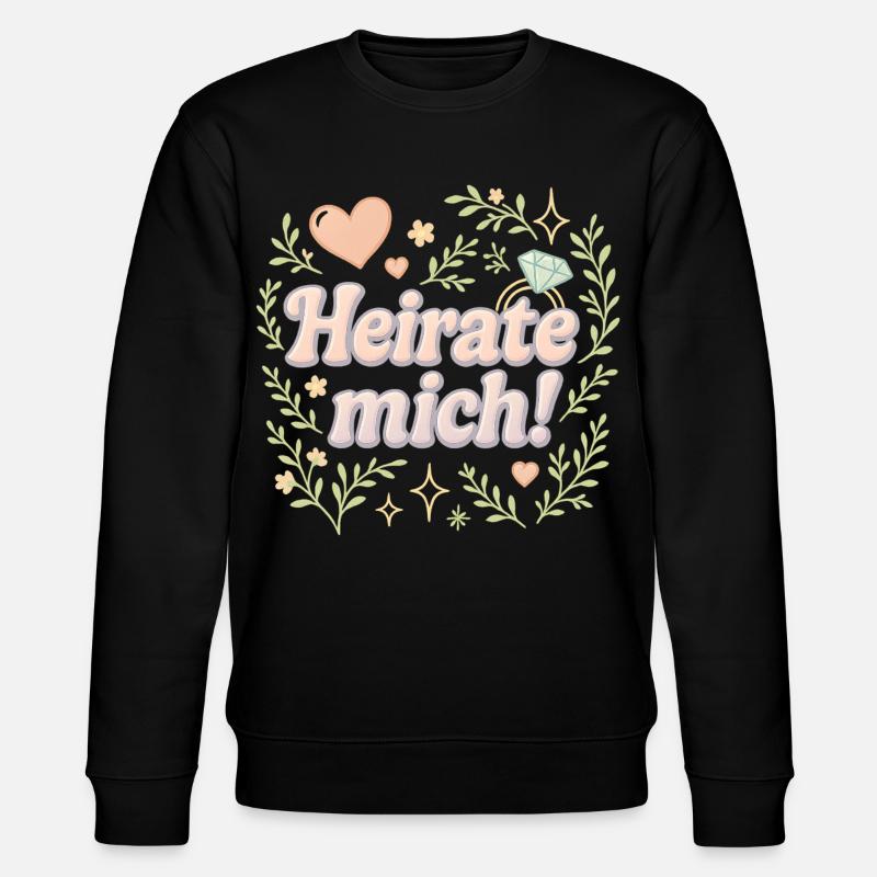 heirate mich / statement design - Stanley/Stella Unisex Bio-Sweatshirt CHANGER  - Schwarz