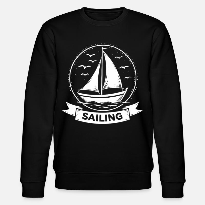 Sailing Segelboot Maritim Sport - Stanley/Stella Unisex Bio-Sweatshirt CHANGER  - Schwarz
