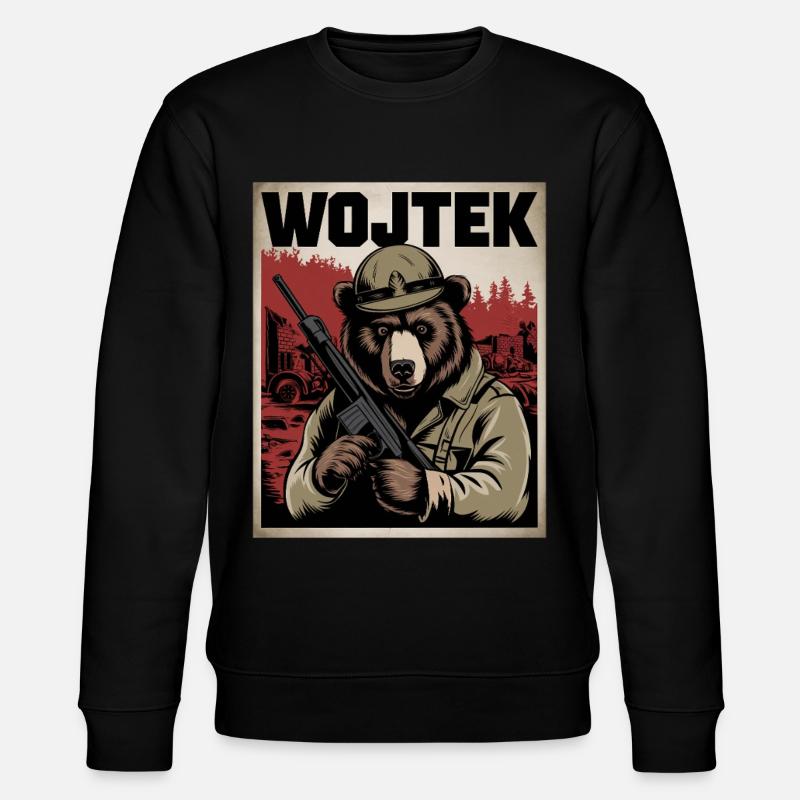 Wojtek L’ours héros de guerre - Sweat bio CHANGER Stanley/Stella Unisexe - noir