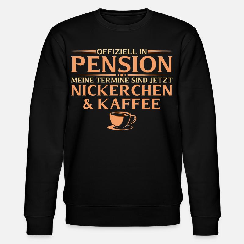 Pension Nickerchen und Kaffee - Pensionär - Stanley/Stella Unisex Bio-Sweatshirt CHANGER - Schwarz