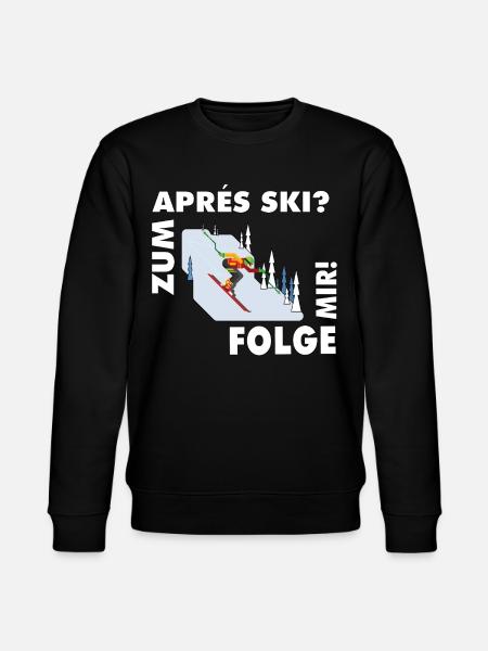 For après-ski? Follow me! – Hüttengaudi Spruch - Stanley/Stella CHANGER Unisex Organic Sweatshirt - black
