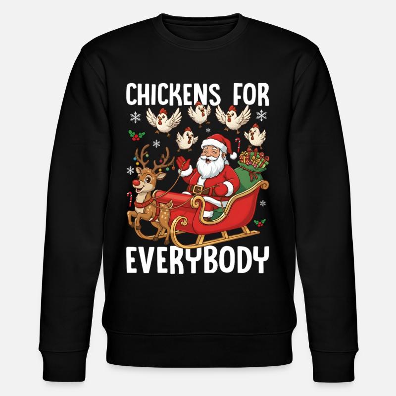 Chickens for Everybody - Stanley/Stella Unisex Bio-Sweatshirt CHANGER  - Schwarz