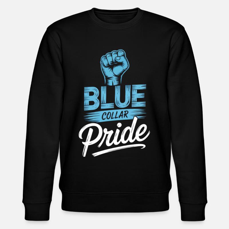 Blue Collar Arbeiter Handwerk Bauarbeiter - Stanley/Stella Unisex Bio-Sweatshirt CHANGER  - Schwarz