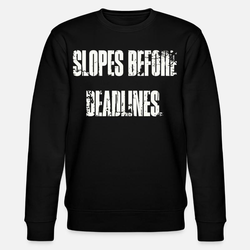 Slopes Before Deadlines - Stanley/Stella Unisex Bio-Sweatshirt CHANGER  - Schwarz