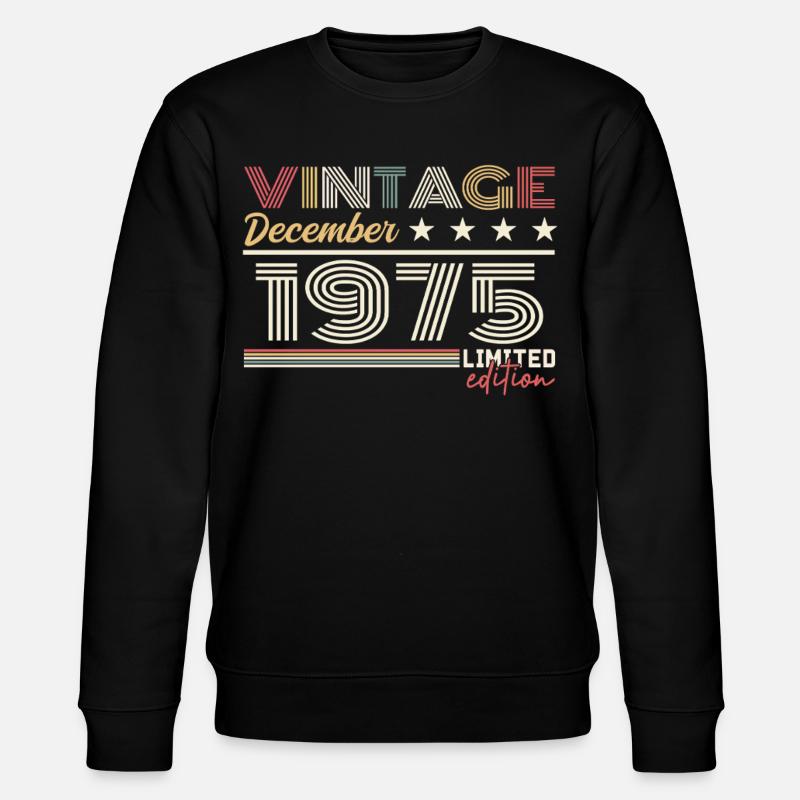 Geschenk Dezember 1975 - Stanley/Stella Unisex Bio-Sweatshirt CHANGER  - Schwarz
