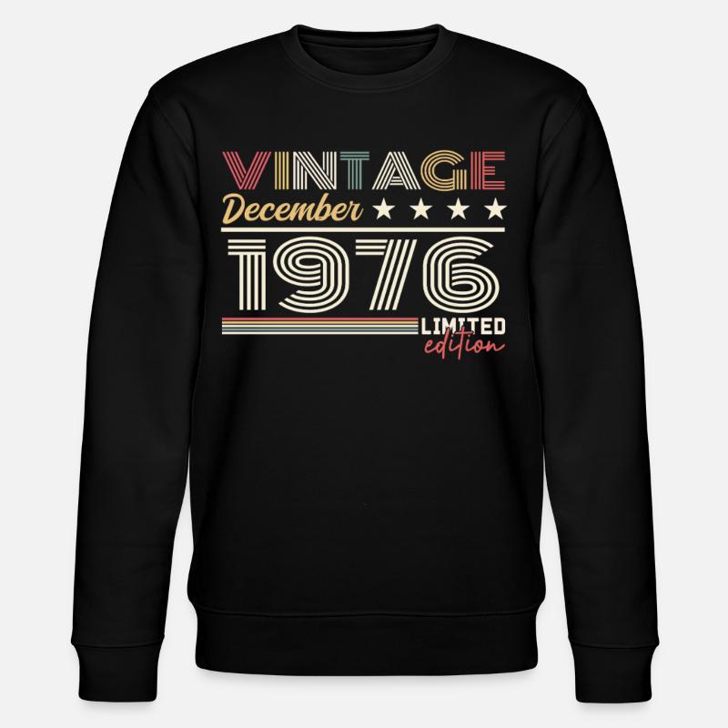 Geschenk Dezember 1976 - Stanley/Stella Unisex Bio-Sweatshirt CHANGER  - Schwarz