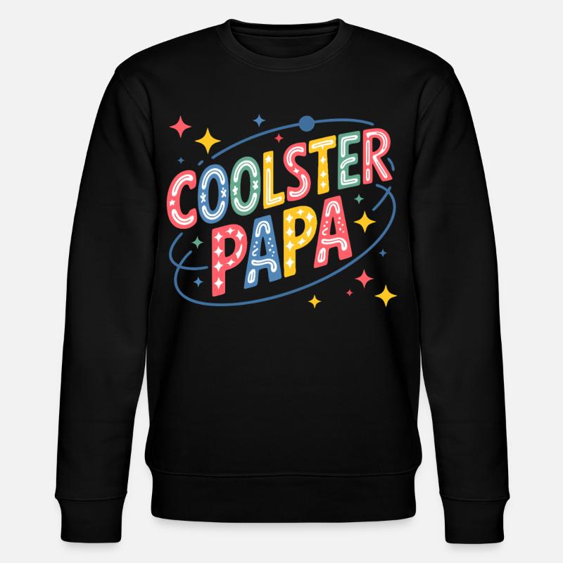 Coolest Dad Neon Retro Design - Stanley/Stella CHANGER Unisex Organic Sweatshirt - black