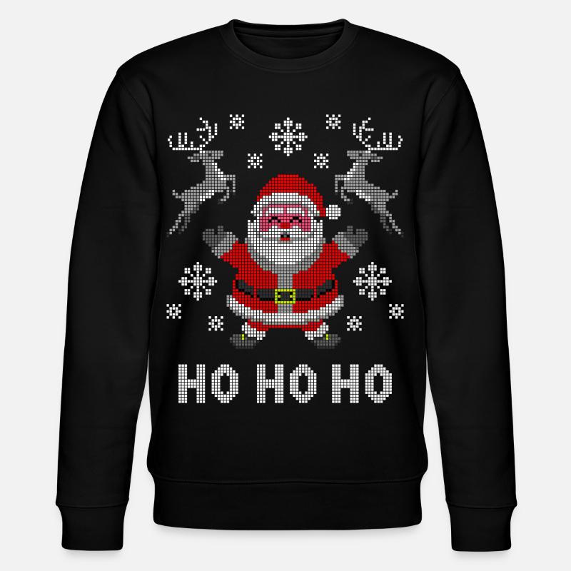 Pixel Père Noël Renne Neige - Sweat bio CHANGER Stanley/Stella Unisexe - noir