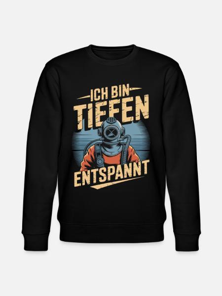 Tauchen Ich bin tiefenentspannt Taucherhelm - Stanley/Stella Unisex Bio-Sweatshirt CHANGER - Schwarz