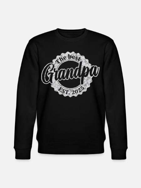 The Best Grandpa since 2025 - Stanley/Stella CHANGER Unisex Organic Sweatshirt - black