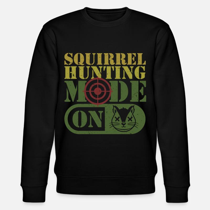 Squirrel Hunter Tree Rat - Stanley/Stella CHANGER Unisex Organic Sweatshirt - black