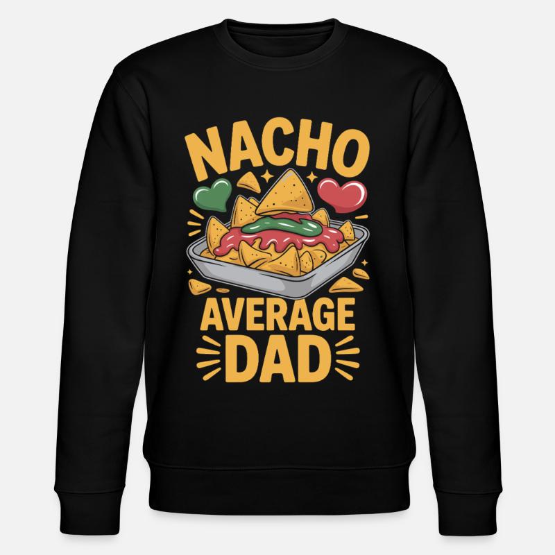 Nacho Average Dad Lustiges Design - Stanley/Stella Unisex Bio-Sweatshirt CHANGER - Schwarz