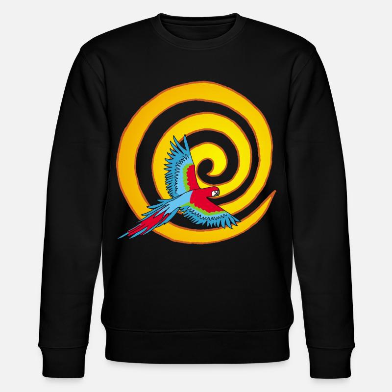 Die Sonne und der Vogel - Stanley/Stella Unisex Bio-Sweatshirt CHANGER  - Schwarz