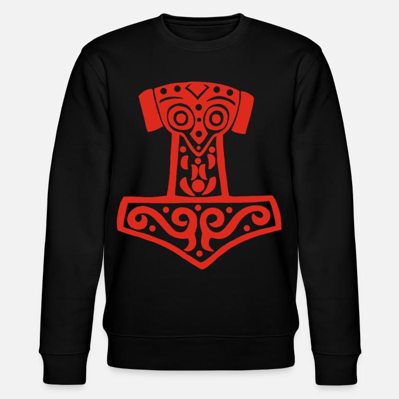 Marteau de Thor (rouge) - Sweat bio CHANGER Stanley/Stella Unisexe - noir