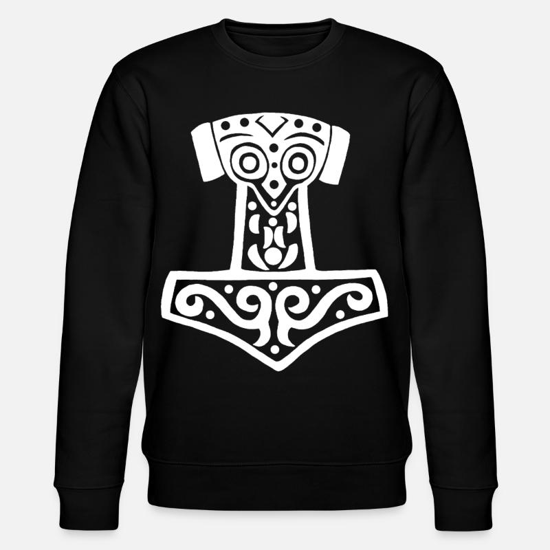 Marteau de Thor (blanc) - Sweat bio CHANGER Stanley/Stella Unisexe - noir