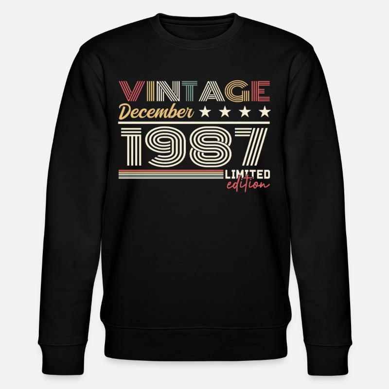 Geschenk Dezember 1987 - Stanley/Stella Unisex Bio-Sweatshirt CHANGER  - Schwarz