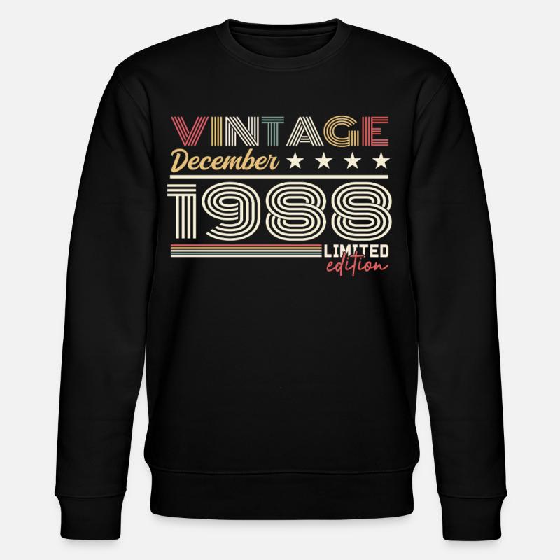 Geschenk Dezember 1988 - Stanley/Stella Unisex Bio-Sweatshirt CHANGER - Schwarz