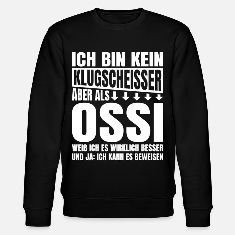 I'm not a smartass Ossi - Stanley/Stella CHANGER Unisex Organic Sweatshirt - black