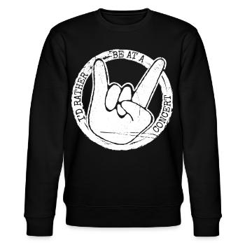 Konzertfans Musik Vintage Style Geschenkidee - Stanley/Stella Unisex Bio-Sweatshirt CHANGER  - Schwarz - Vorne - Nik (191cm) & Marisol (170cm)
