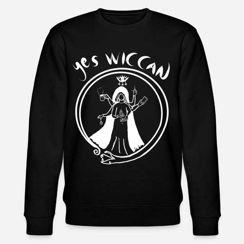 Ja Wicca - Stanley/Stella Unisex Bio-Sweatshirt CHANGER  - Schwarz