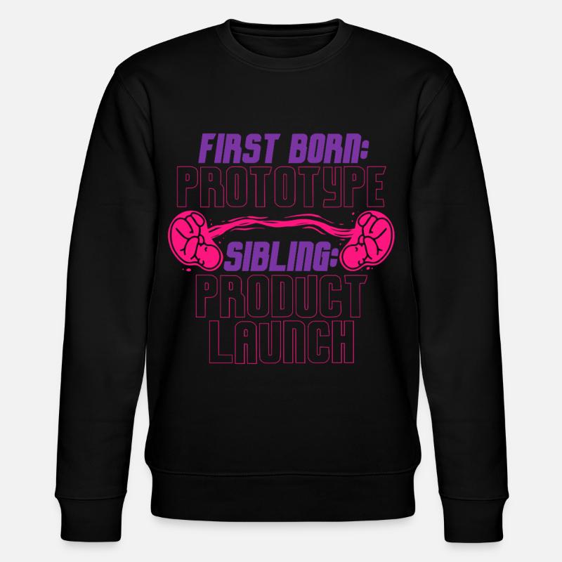 Erstgeborener Bruder Schwester - Stanley/Stella Unisex Bio-Sweatshirt CHANGER  - Schwarz
