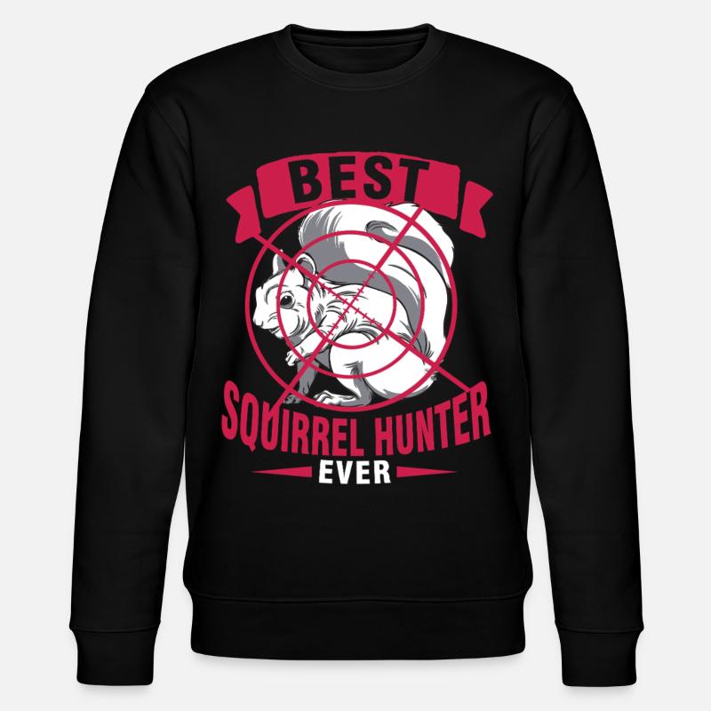 Squirrel Hunter Tree Rat - Stanley/Stella CHANGER Unisex Organic Sweatshirt - black