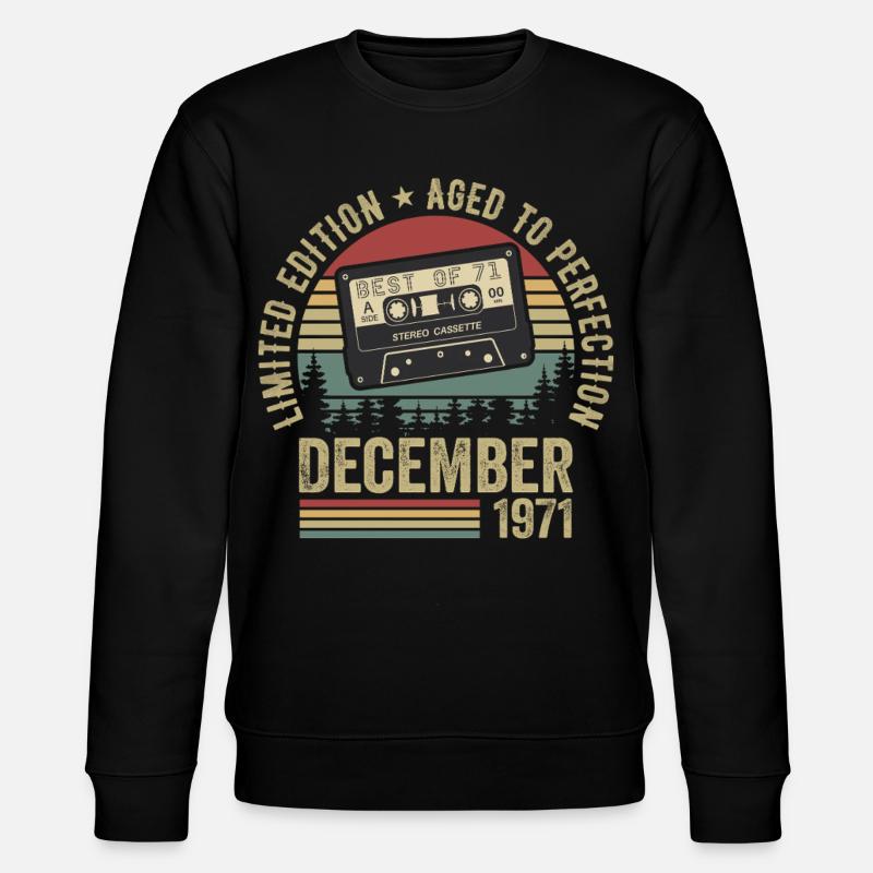 Décembre 1971 - Anniversaire Décembre 1971 - Sweat bio CHANGER Stanley/Stella Unisexe - noir