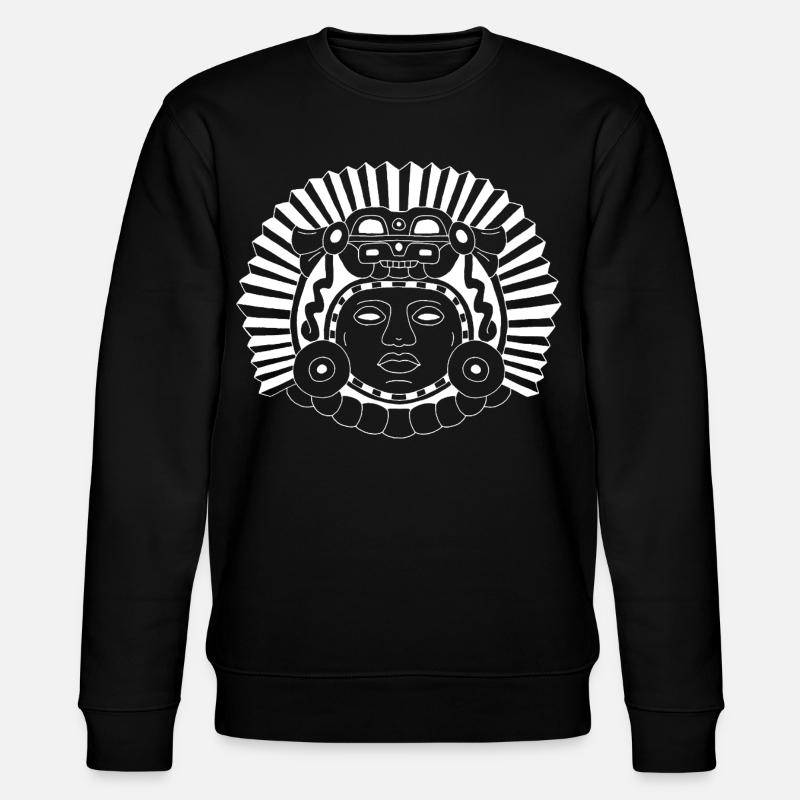 Aztekischer Drachenkönig (Weiß) - Stanley/Stella Unisex Bio-Sweatshirt CHANGER  - Schwarz