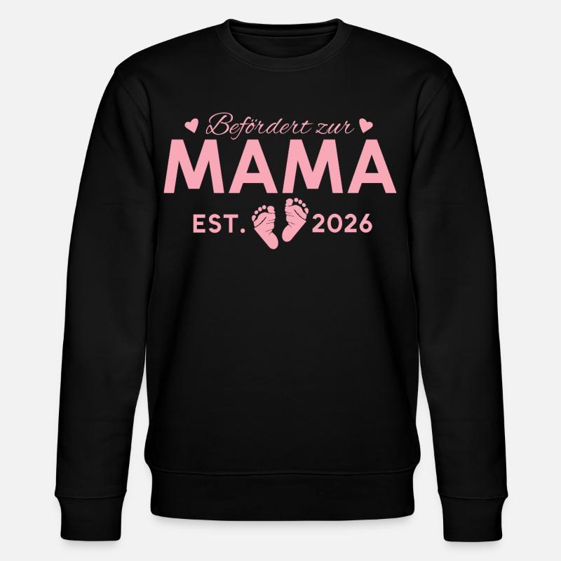 Befördert zur Mama 2026 Mutterschaft - Stanley/Stella Unisex Bio-Sweatshirt CHANGER  - Schwarz