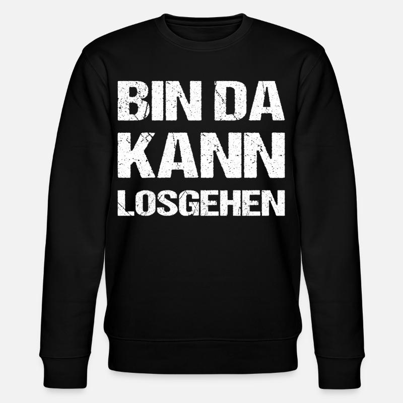 Bin da, kann losgehen - Stanley/Stella Unisex Bio-Sweatshirt CHANGER  - Schwarz