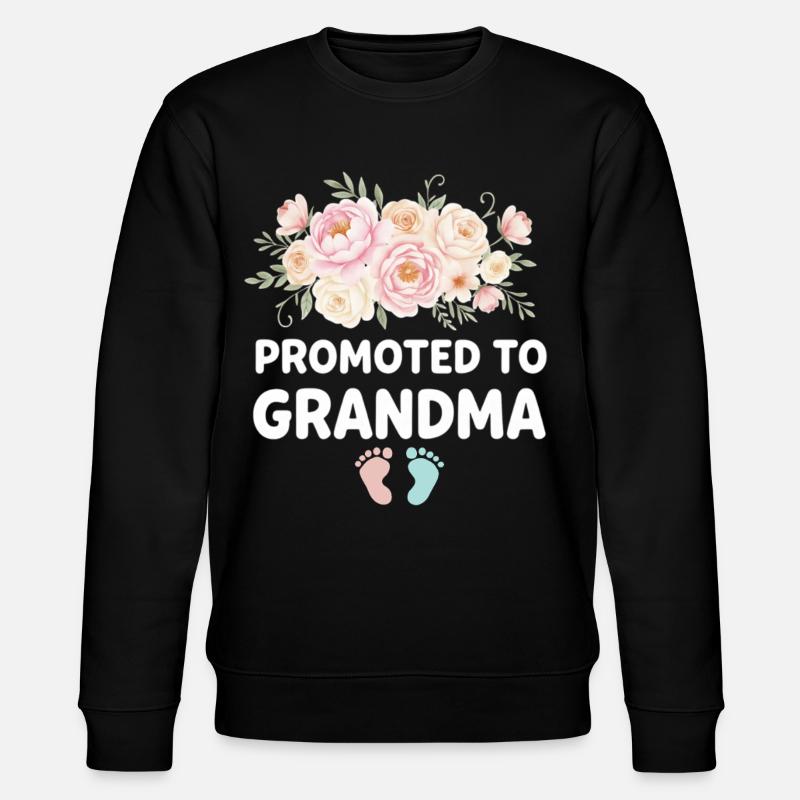 Mamie enceinte chargeant future grand-mère - Sweat bio CHANGER Stanley/Stella Unisexe - noir