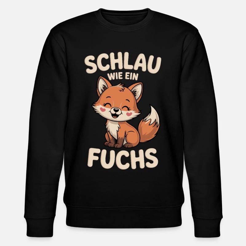 Smart as a fox cute - Stanley/Stella CHANGER Unisex Organic Sweatshirt - black