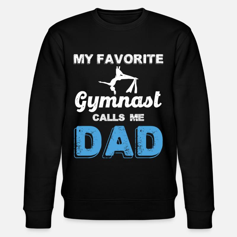 Mein Lieblingsturner nennt mich Dad - Stanley/Stella Unisex Bio-Sweatshirt CHANGER - Schwarz
