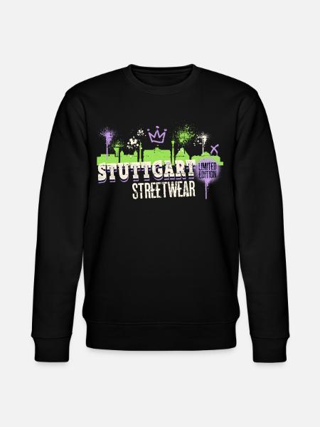 Stuttgart Skyline City Tyskland Graffiti Kunst - Stanley/Stella økologisk unisex-sweatshirt CHANGER  - sort