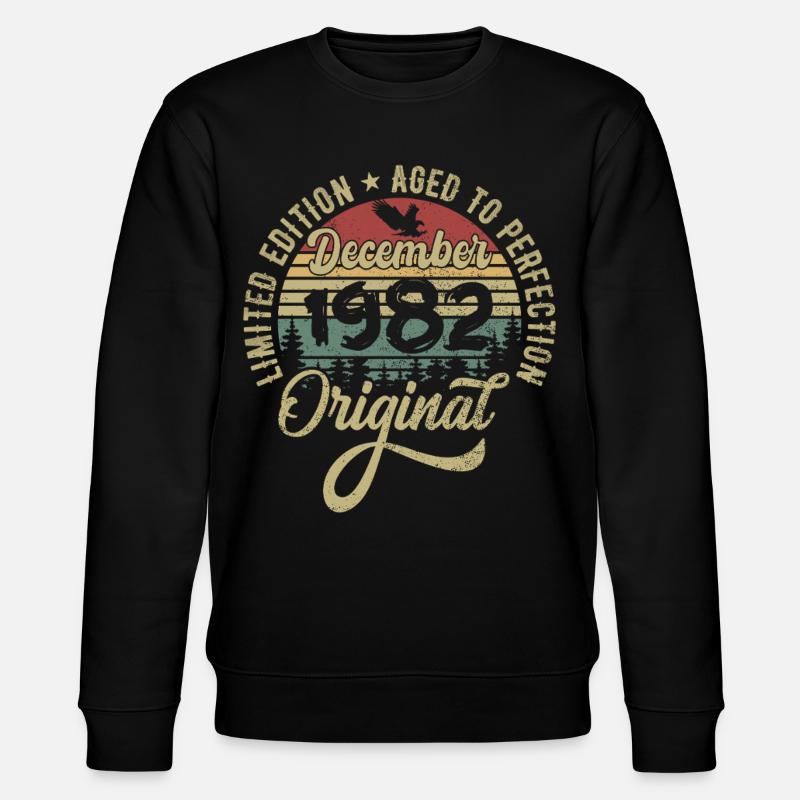 Dezember 1982 - Legende Seit Dezember 1982 - Stanley/Stella Unisex Bio-Sweatshirt CHANGER  - Schwarz