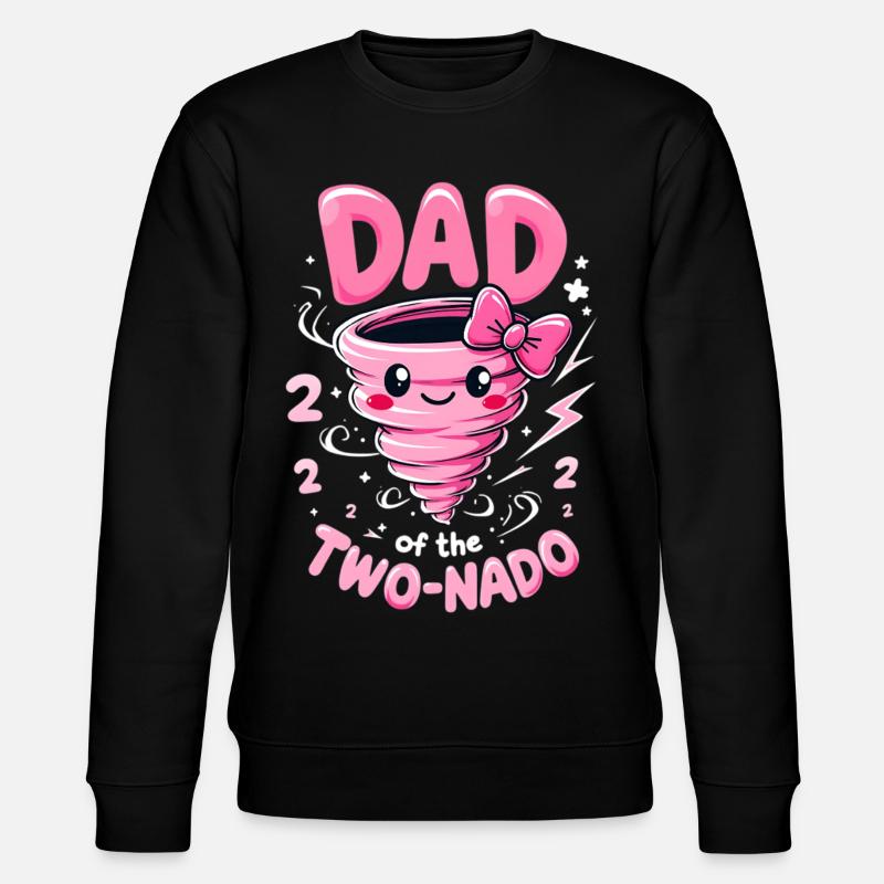 Papa ZweiNado - Stanley/Stella Unisex Bio-Sweatshirt CHANGER  - Schwarz