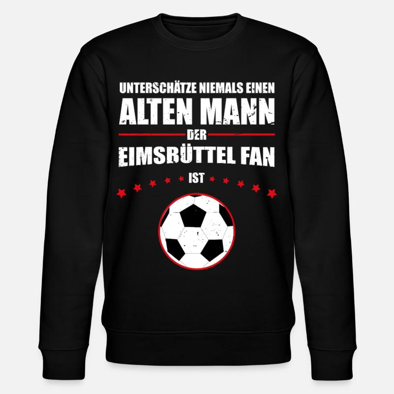 Alter Mann - Eimsbüttel Fußball Fan | Retro - Stanley/Stella Unisex Bio-Sweatshirt CHANGER  - Schwarz