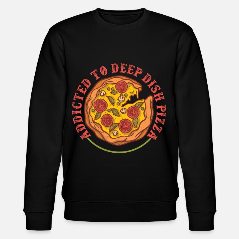 Deep Dish Pizza Chicargo - Stanley/Stella CHANGER Unisex Organic Sweatshirt - black