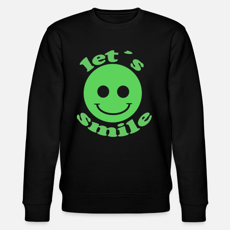 Let´s Smile - Stanley/Stella Unisex Bio-Sweatshirt CHANGER  - Schwarz