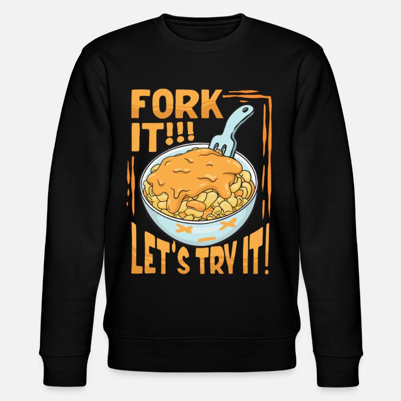 Mac n Cheese Fork It - Stanley/Stella CHANGER Unisex Organic Sweatshirt - black