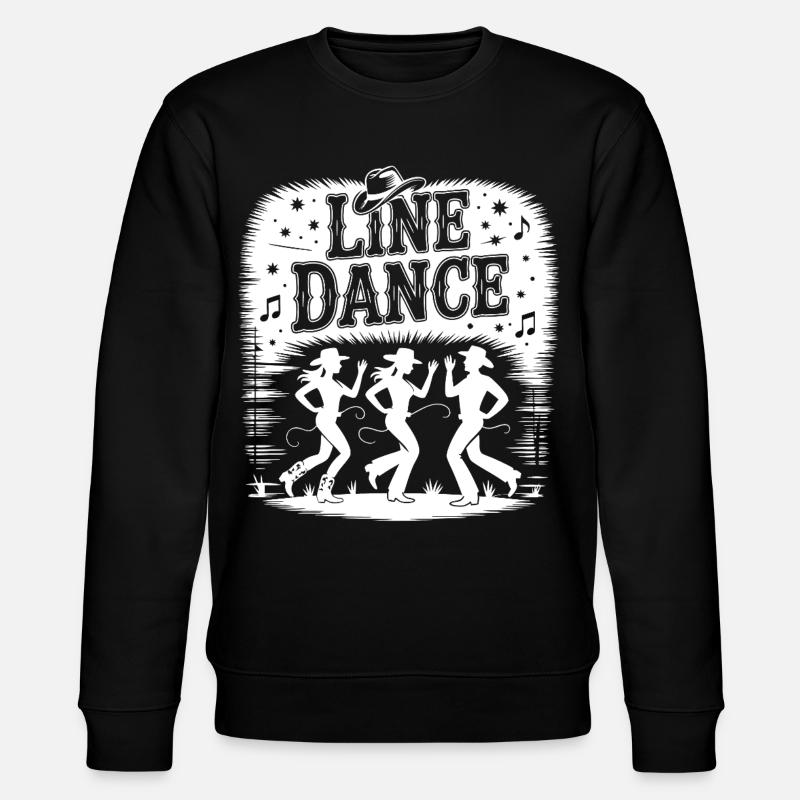 Line Dance Silhouetten - Stanley/Stella Unisex Bio-Sweatshirt CHANGER  - Schwarz