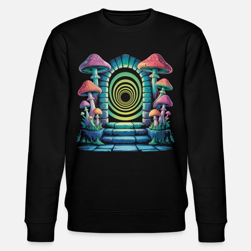 Shroomportal - Cool Funghi Logo - Stanley/Stella Unisex Bio-Sweatshirt CHANGER  - Schwarz